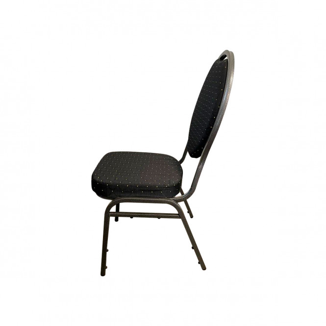 Spoon-Back-Banqueting-Chair-–-Black-with-Charcoal-Frame