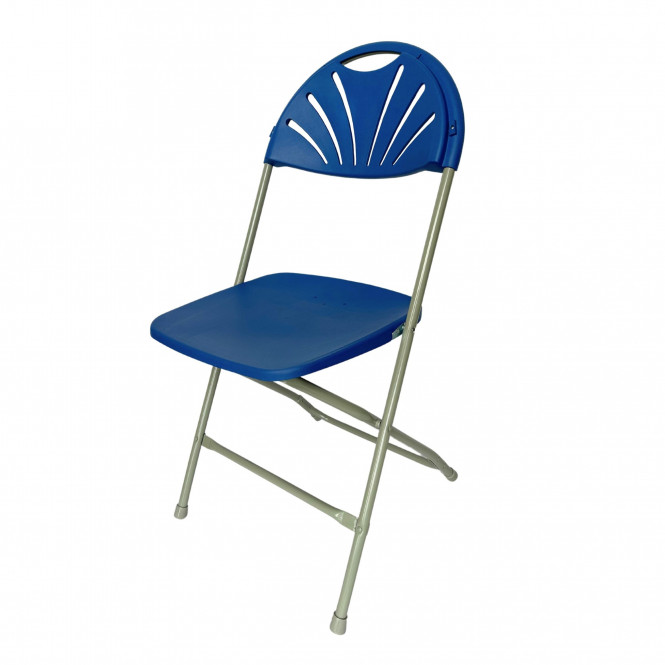 Fan-Back-Blue-Grey-Plastic-Folding-Chair