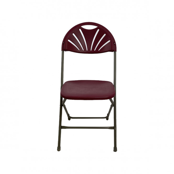 Fan-Back-Burgundy-Grey-Plastic-Folding-Chair