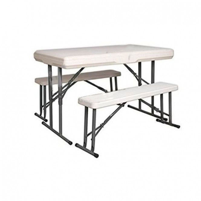 Heavy-Duty-Plastic-Folding-Table-and-Bench-Set